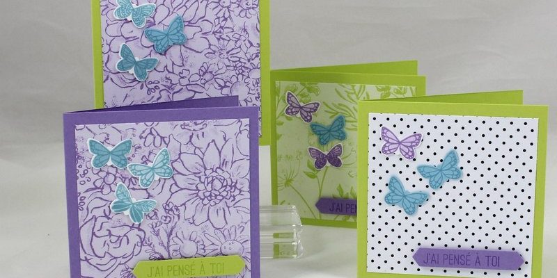Photo des cartes à bonheurs papillons
