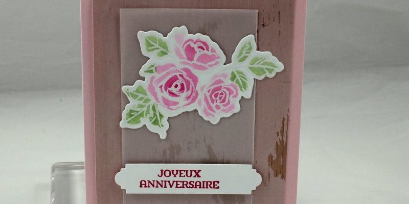 Photo de la carte d'anniversaire bois rose