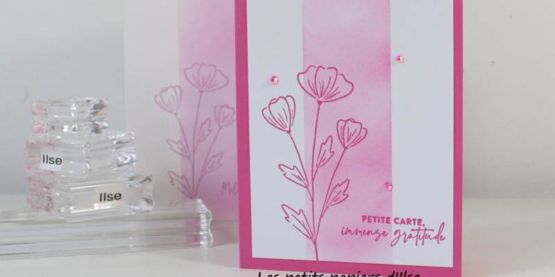 Photo de ma carte simple aux mille mercis fleuris