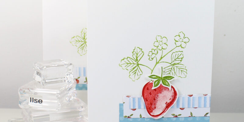 Photo de la carte simple à la fraise