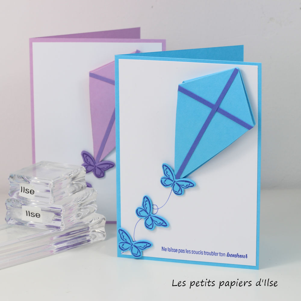 Photo de ma carte au cerf-volant en origami