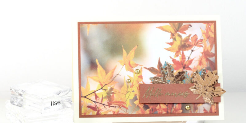 Photo de ma carte pour Stamp impressions europe : golden leaves