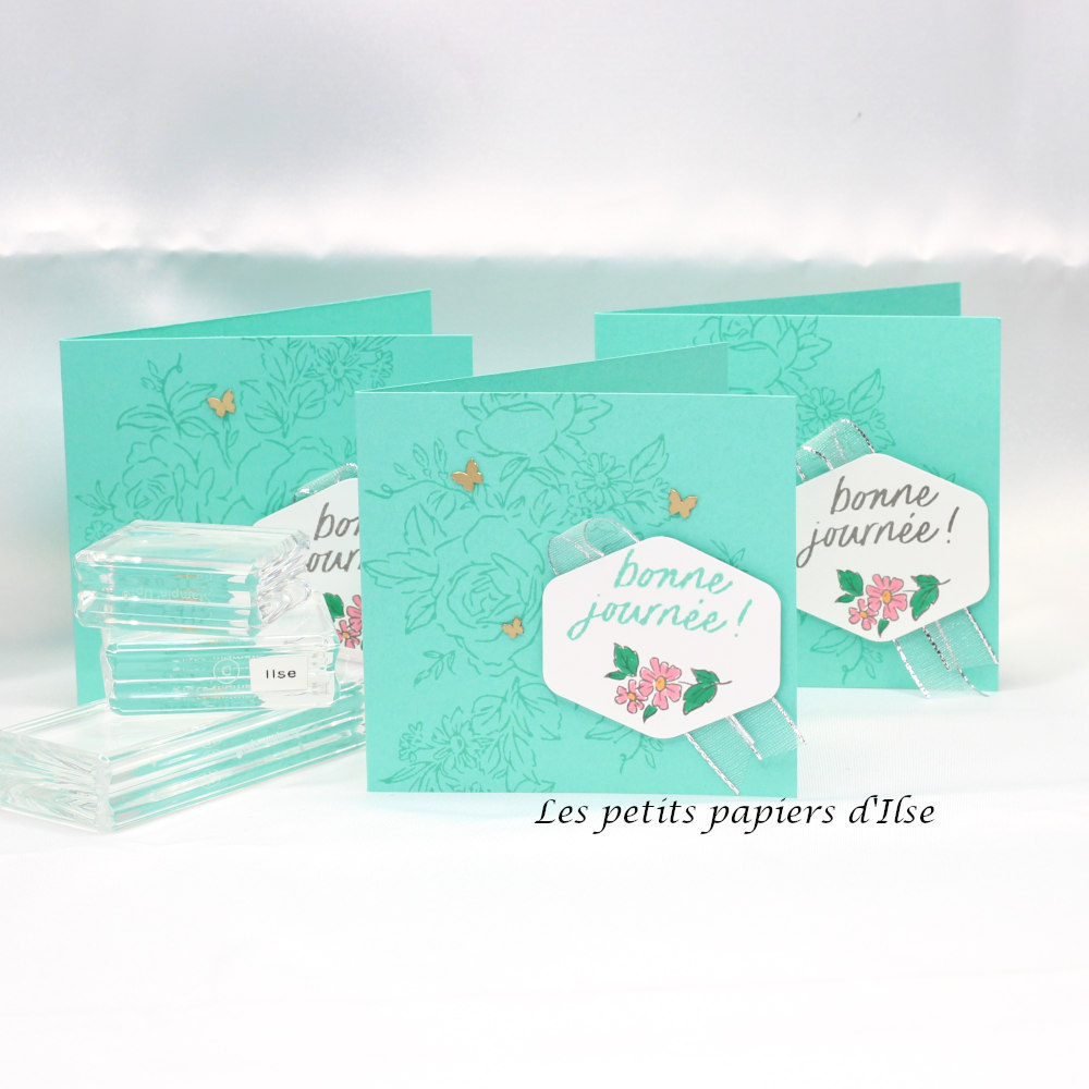 Photo de mes mini cartes florales du matin